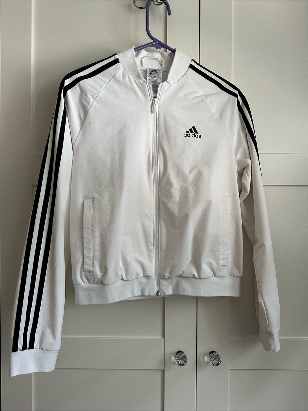 adidas White Bomber Jacket - Picture 4 of 5